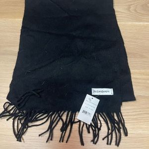 YSL Cashmere Blend Black Scarf